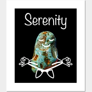 Rockhound Lotus Yoga Pose - Funny Serenity Mental Health Rockhounding Posters and Art